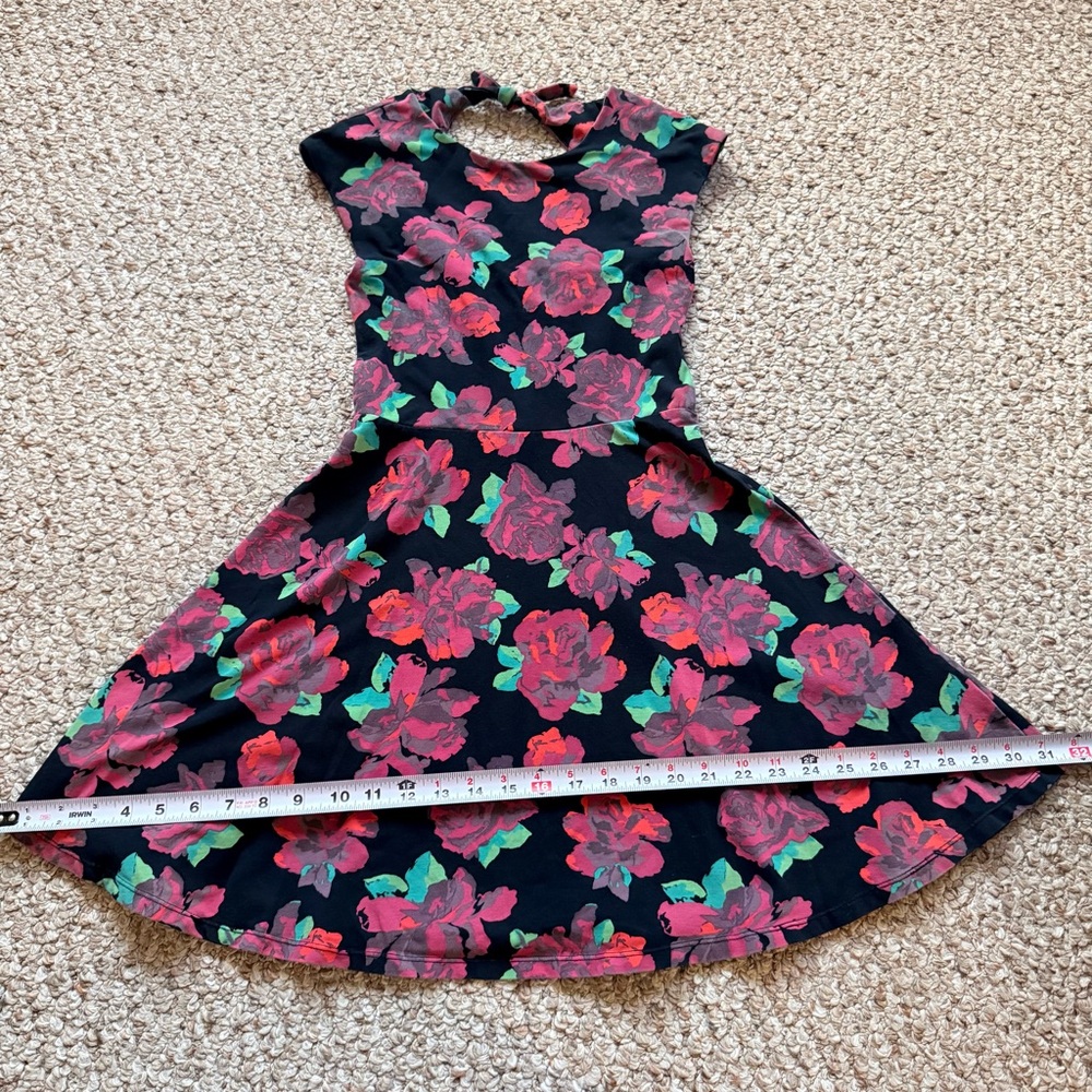 Talula Aritzia Palmetto Mini Skater Dress in Rose Floral Print Size Small - Picture 3 of 8